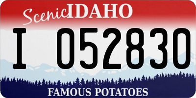 ID license plate I052830