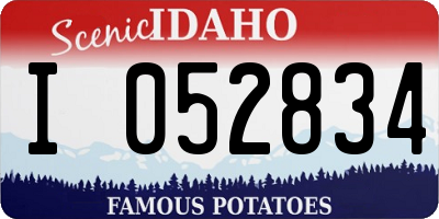 ID license plate I052834