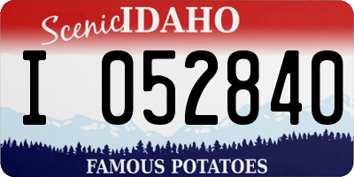 ID license plate I052840
