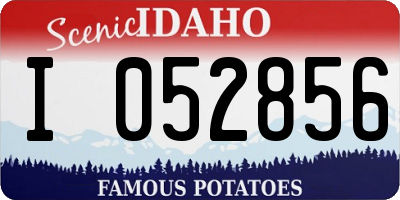 ID license plate I052856