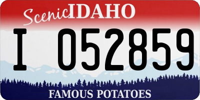 ID license plate I052859