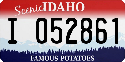 ID license plate I052861
