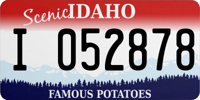 ID license plate I052878