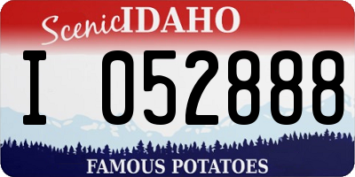 ID license plate I052888