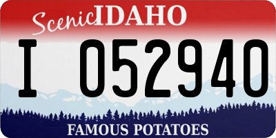 ID license plate I052940