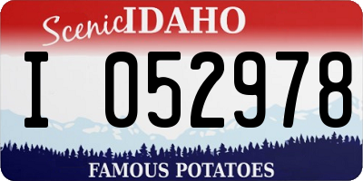 ID license plate I052978