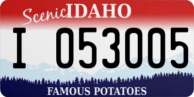 ID license plate I053005