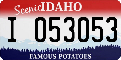 ID license plate I053053