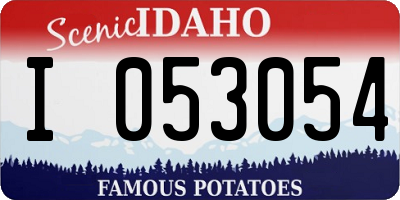ID license plate I053054