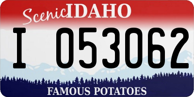 ID license plate I053062