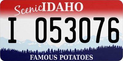 ID license plate I053076