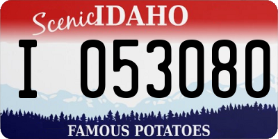 ID license plate I053080