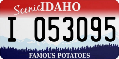 ID license plate I053095