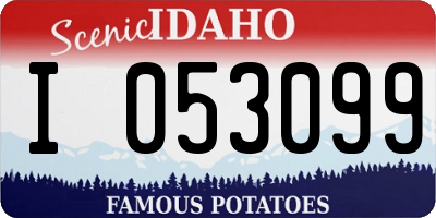 ID license plate I053099