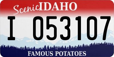 ID license plate I053107