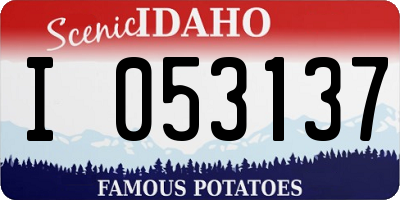 ID license plate I053137