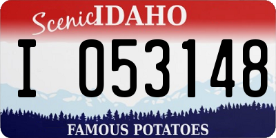 ID license plate I053148