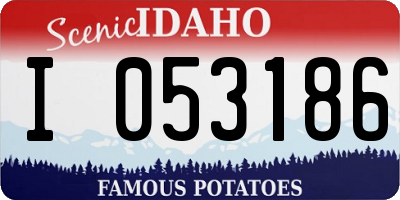 ID license plate I053186