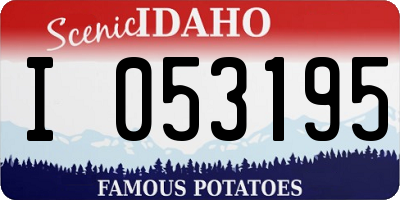 ID license plate I053195