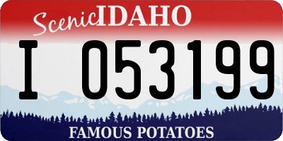 ID license plate I053199