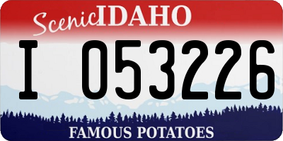 ID license plate I053226