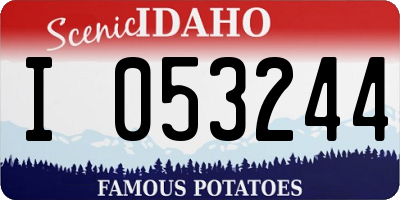 ID license plate I053244