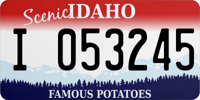 ID license plate I053245