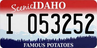 ID license plate I053252
