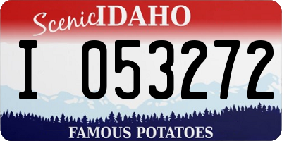 ID license plate I053272