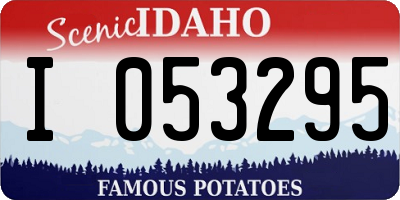 ID license plate I053295