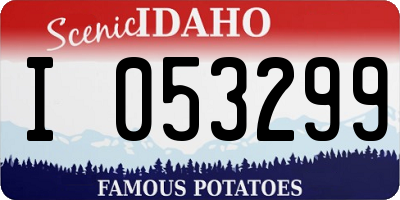 ID license plate I053299