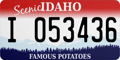 ID license plate I053436