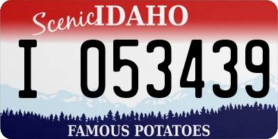 ID license plate I053439