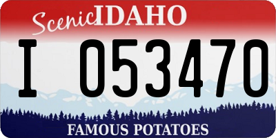 ID license plate I053470