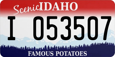 ID license plate I053507