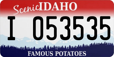 ID license plate I053535