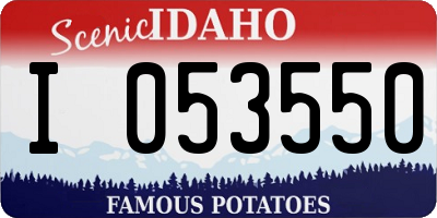 ID license plate I053550