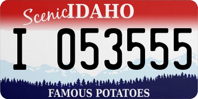 ID license plate I053555