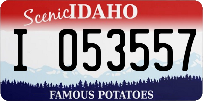 ID license plate I053557