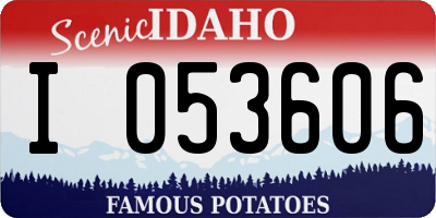ID license plate I053606