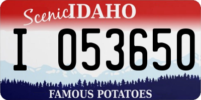ID license plate I053650