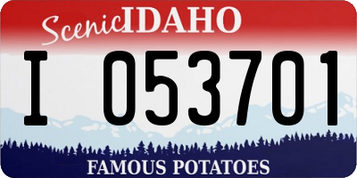 ID license plate I053701