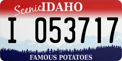 ID license plate I053717