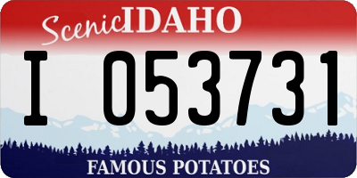 ID license plate I053731