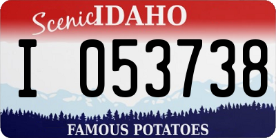 ID license plate I053738