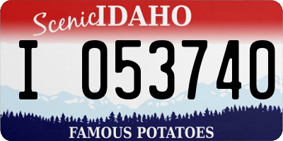 ID license plate I053740