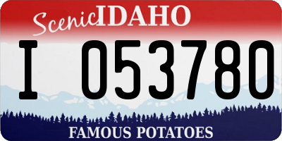 ID license plate I053780