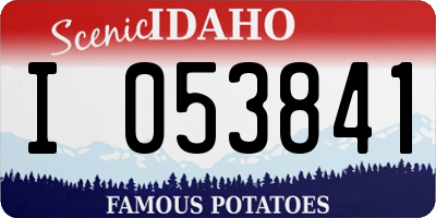 ID license plate I053841