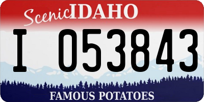 ID license plate I053843