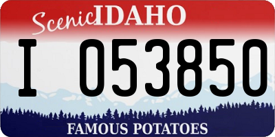 ID license plate I053850